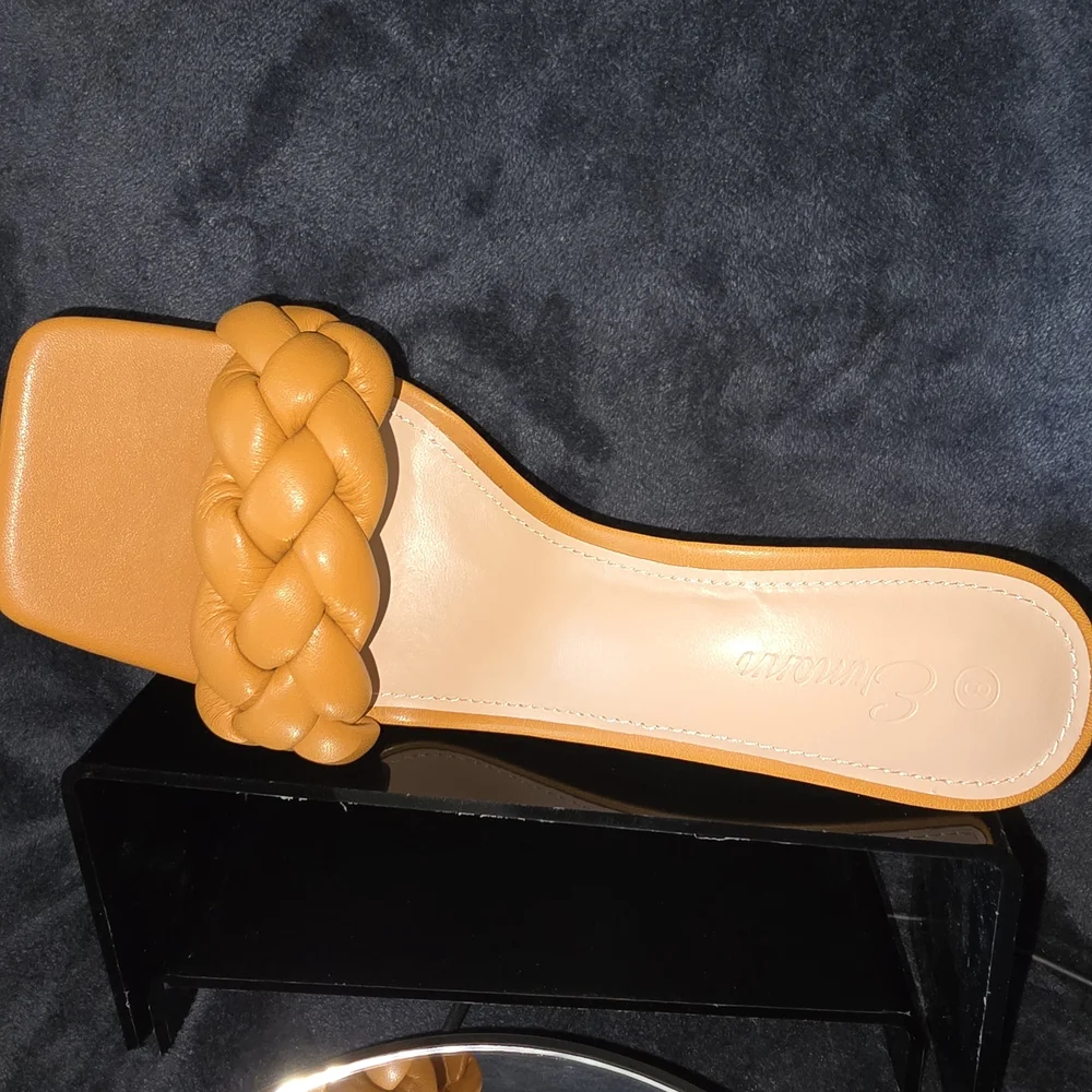 Rusty Orange Braided Women's Heels - Picture 4 of 5